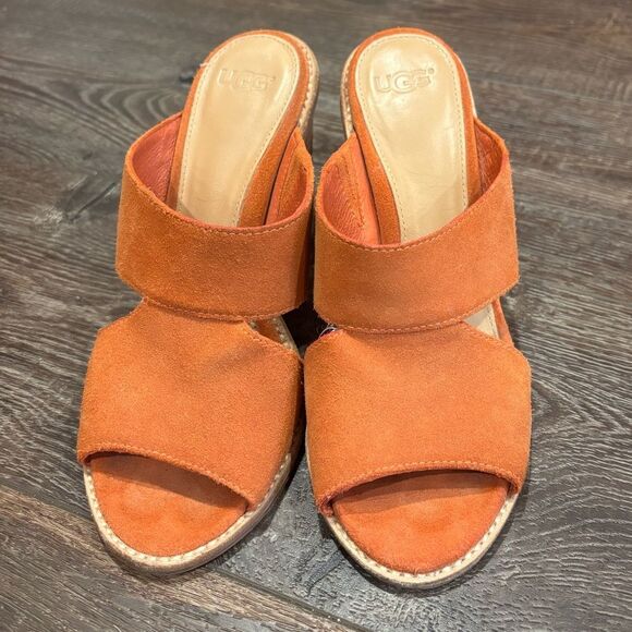 Ugg Celia chunky heel slip on shoes - Picture 2 of 8